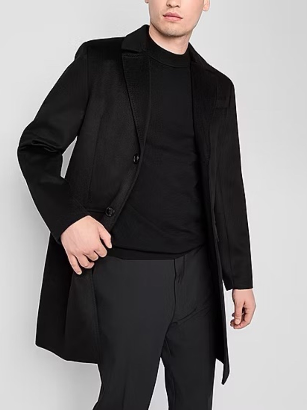 J. Ferrar Mens Black Water Resistant Midweight Trench Coat size medium - Picture 3 of 9